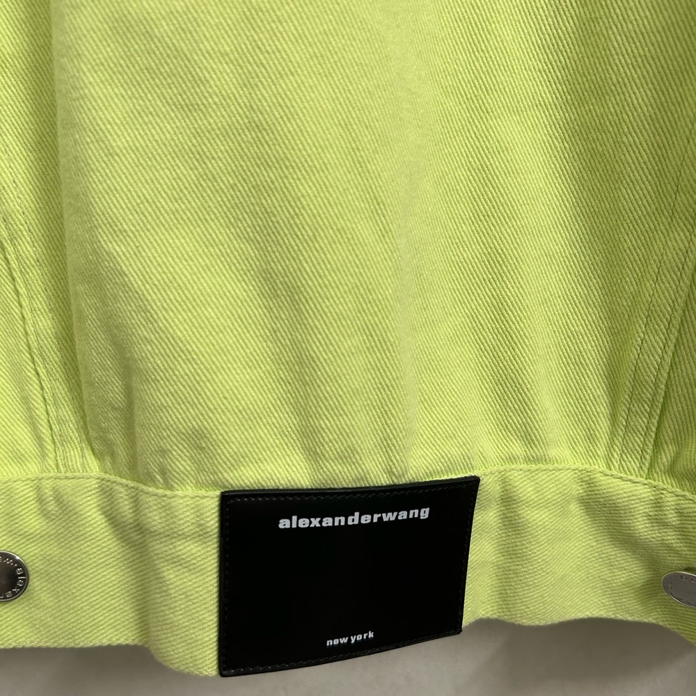 Alexander Wang Yellow Denim Game Jacket size small - Picture 8 of 11